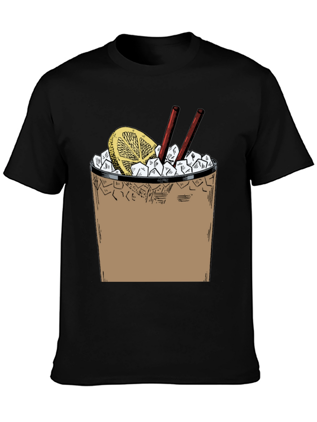 Cool Cocktail Graphic T-Shirt - Black
