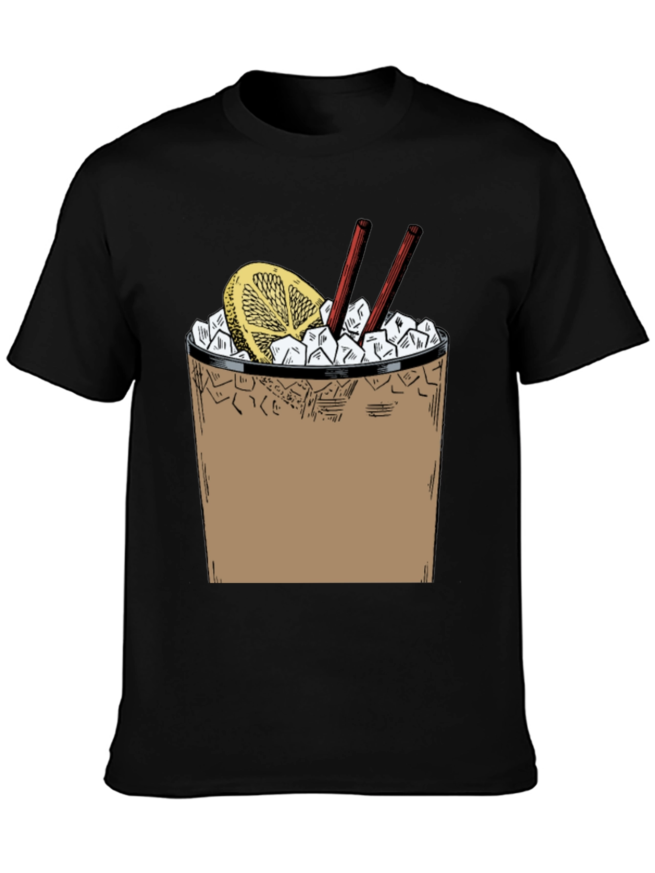 Cool Cocktail Graphic T-Shirt - Black