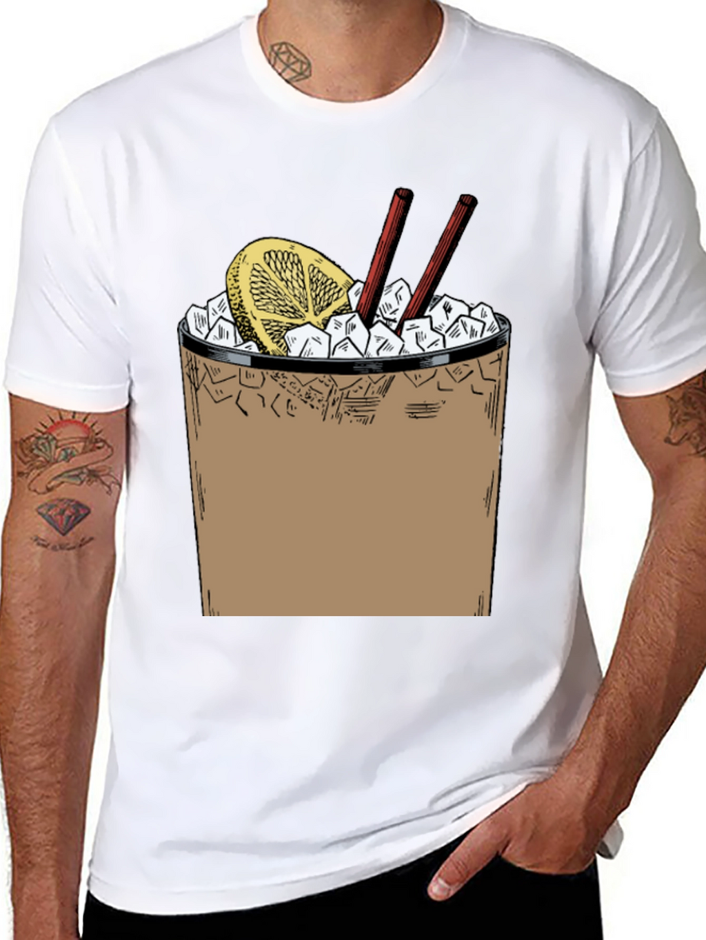 Cool Cocktail Graphic T-Shirt - Black