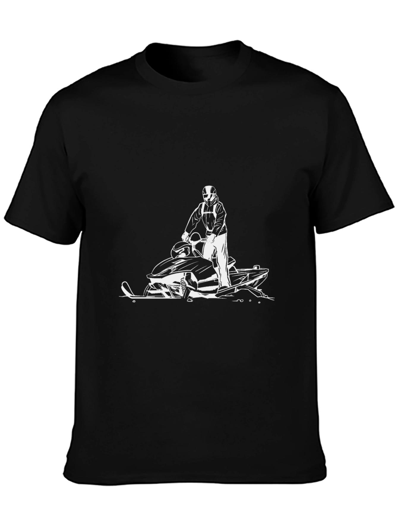 Black Snowmobile Graphic Tee