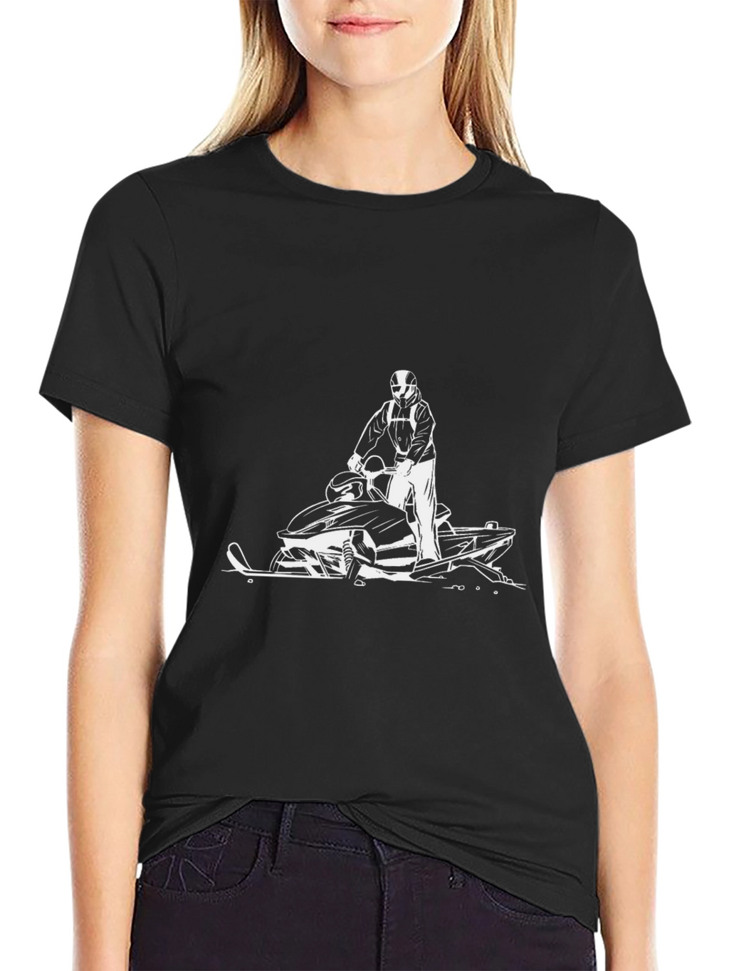 Black Snowmobile Graphic Tee