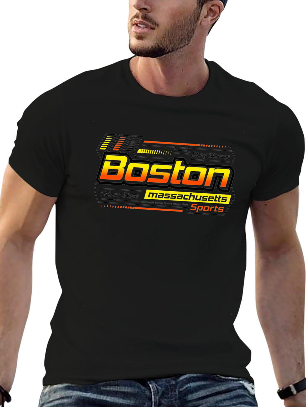 Boston Massachusetts Sports Graphic T-Shirt