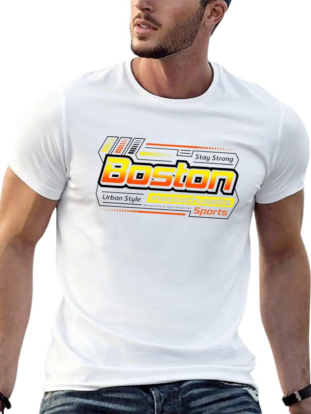 Boston Massachusetts Sports Graphic T-Shirt