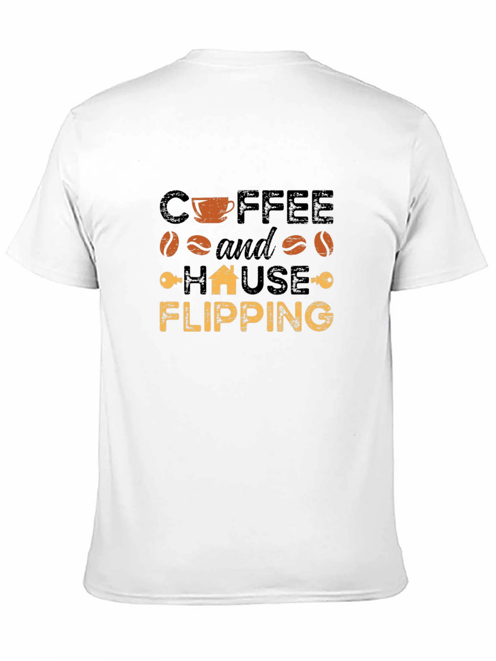 Coffee and House Flipping Black T-Shirt