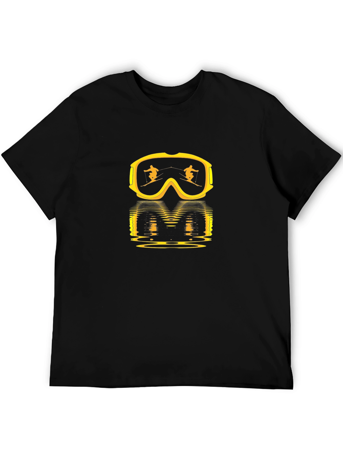 Ski Goggles Reflection Black T-Shirt