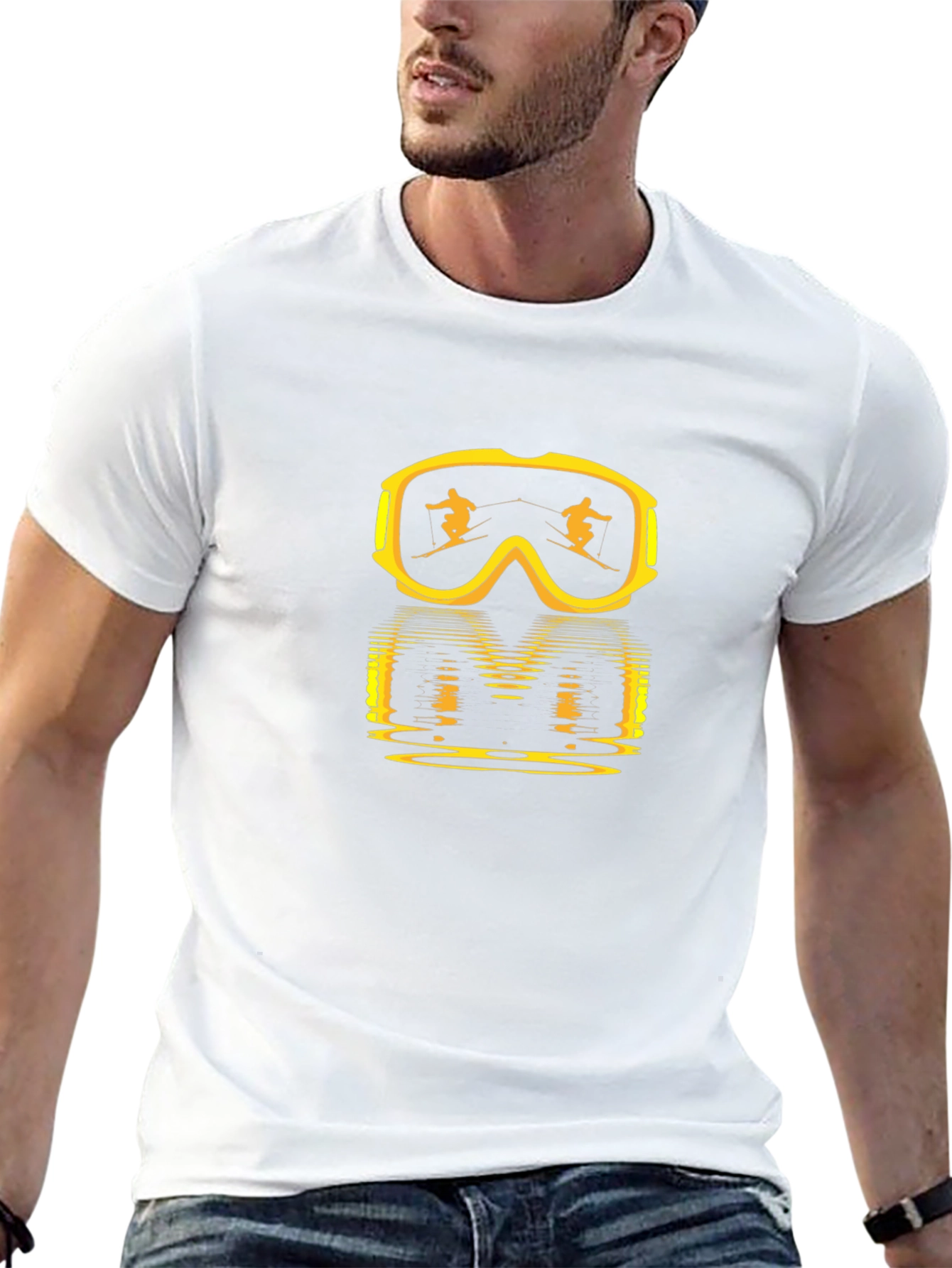 Ski Goggles Reflection Black T-Shirt