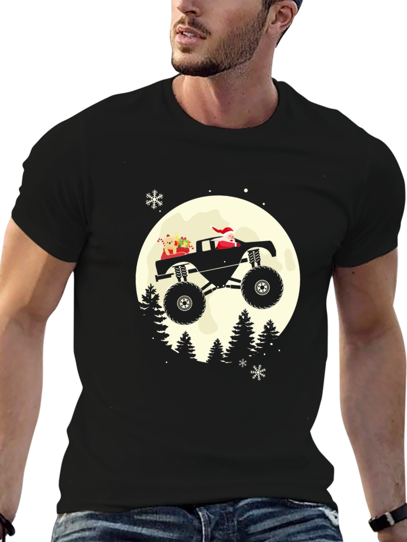 Santa Monster Truck T-Shirt - Holiday Cheer