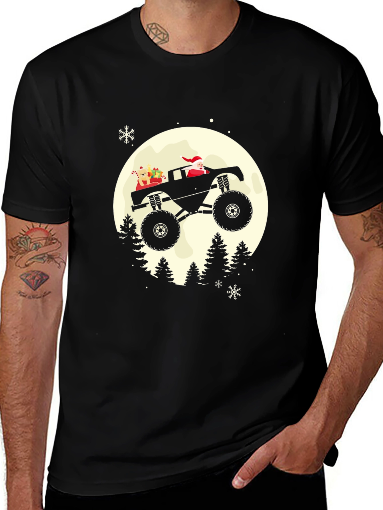 Santa Monster Truck T-Shirt - Holiday Cheer