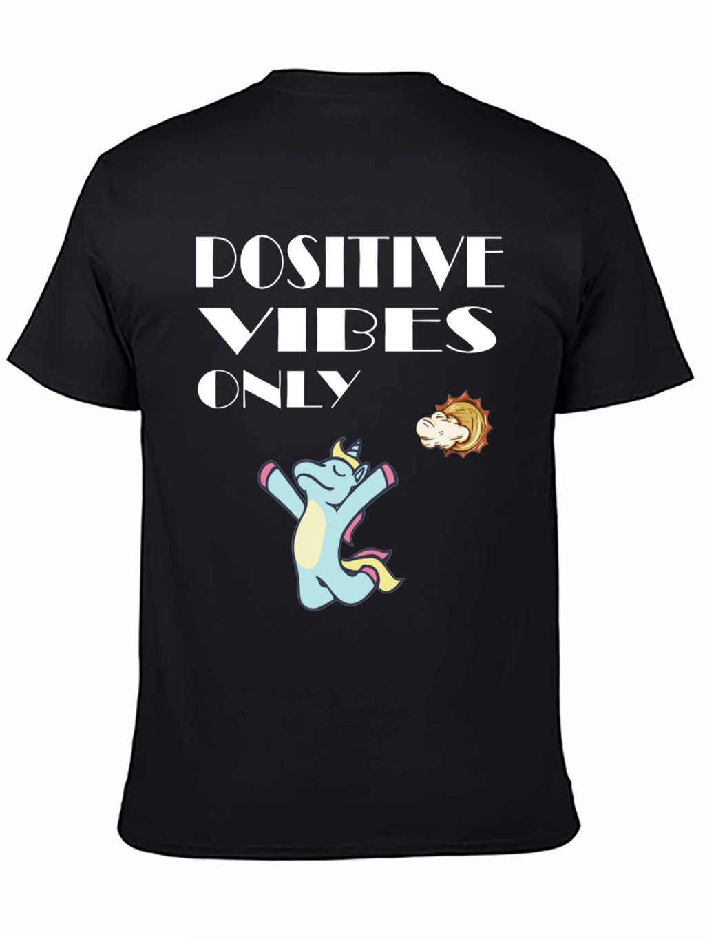 Positive Vibes Only Unicorn Graphic Tee