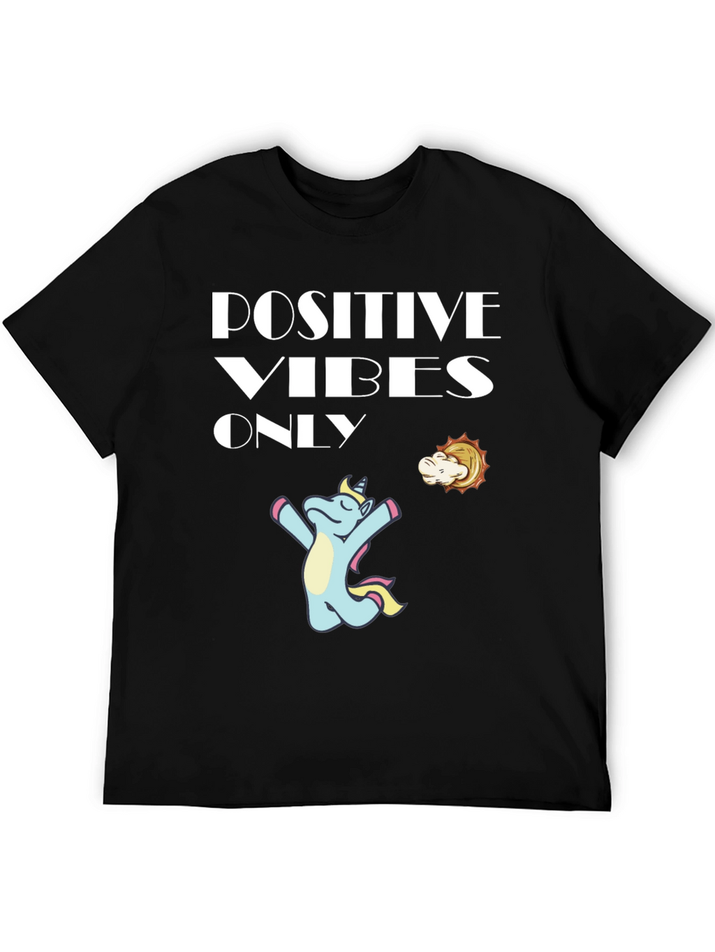 Positive Vibes Only Unicorn Graphic Tee