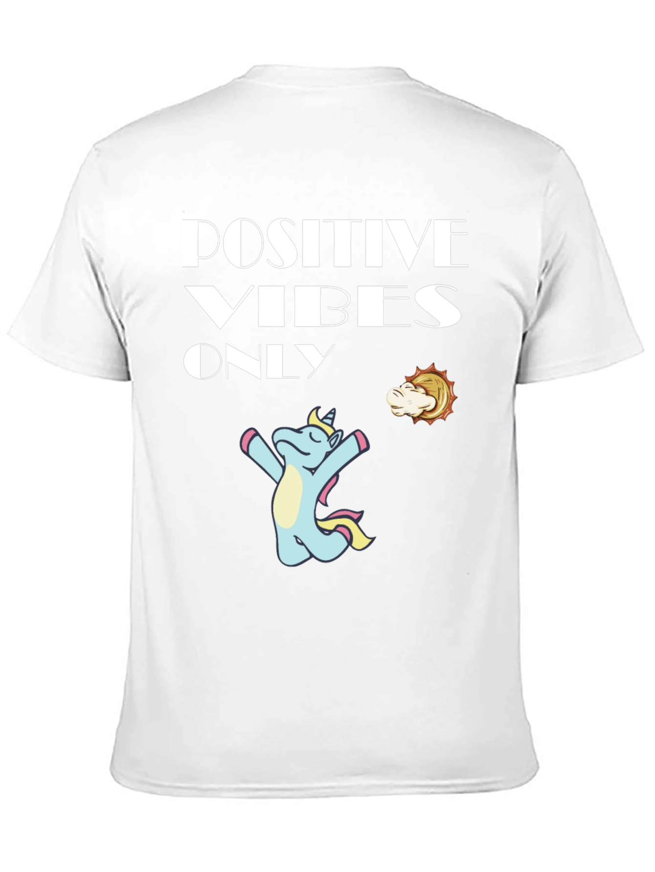 Positive Vibes Only Unicorn Graphic Tee