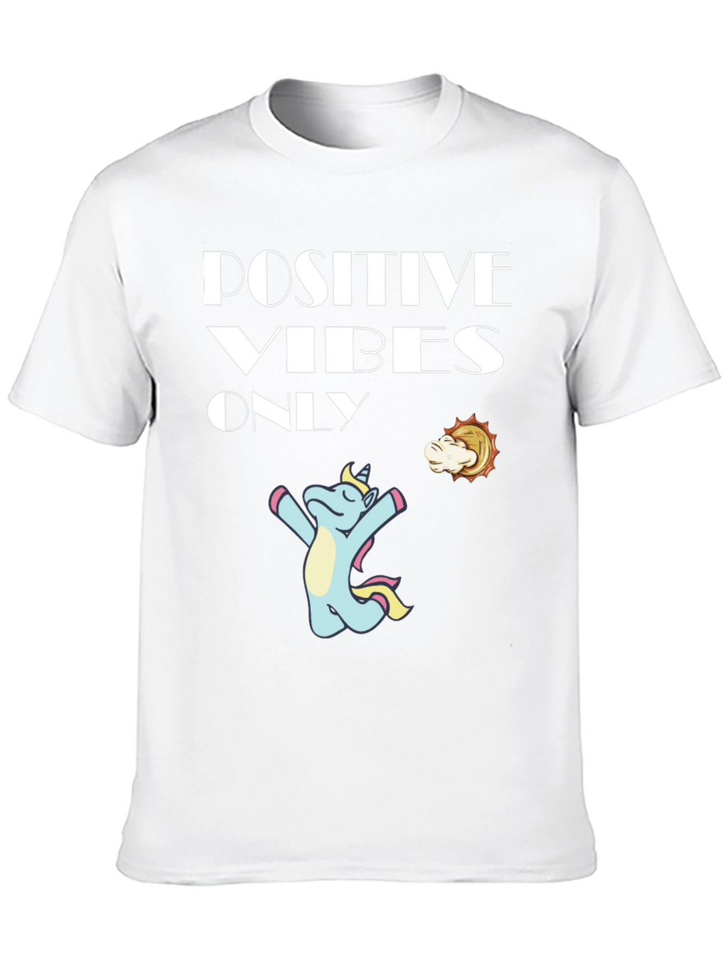 Positive Vibes Only Unicorn Graphic Tee
