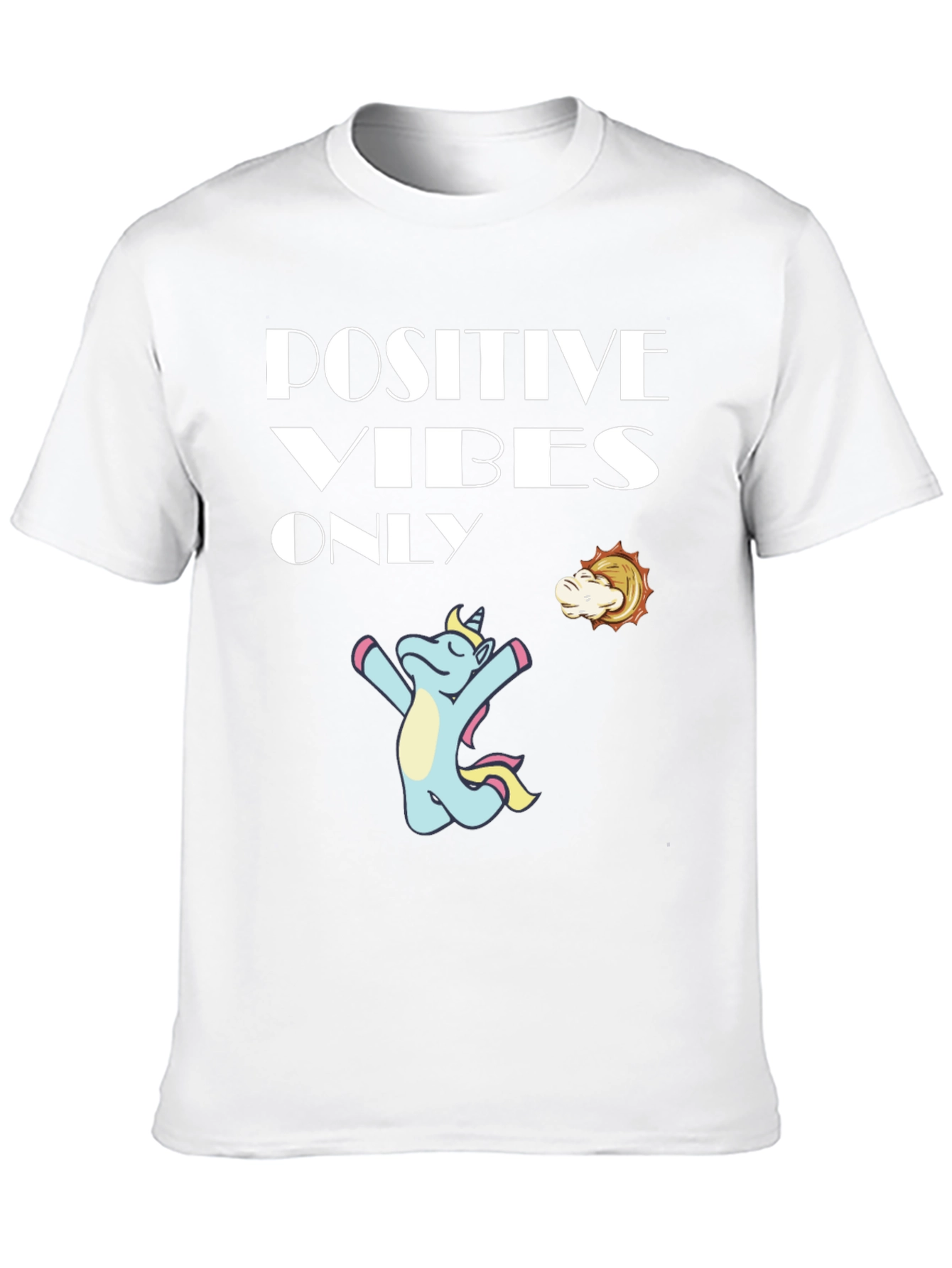 Positive Vibes Only Unicorn Graphic Tee