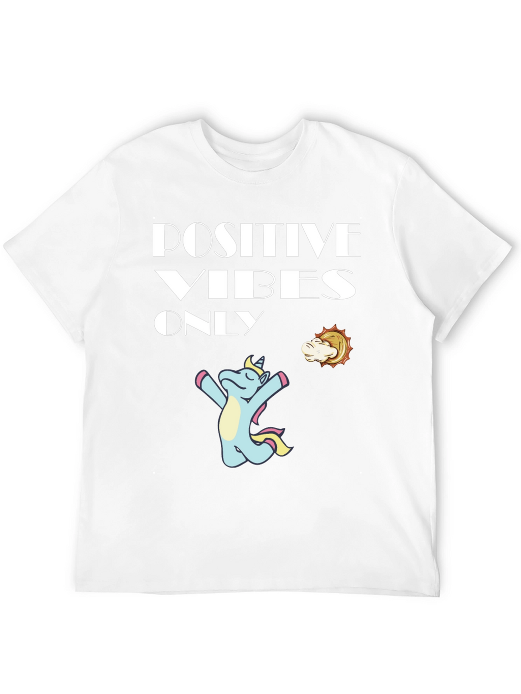 Positive Vibes Only Unicorn Graphic Tee