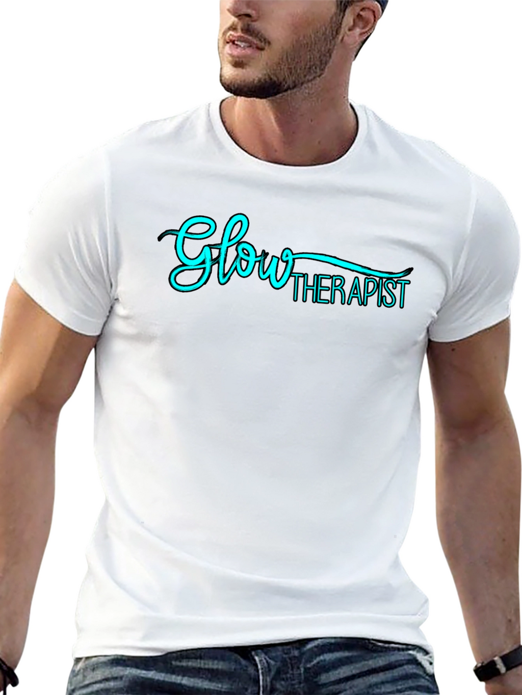 Glow Therapist Graphic Tee - Black