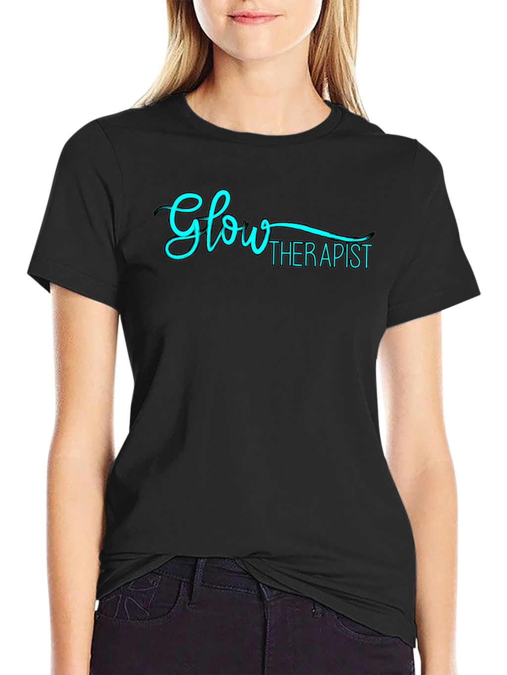 Glow Therapist Graphic Tee - Black