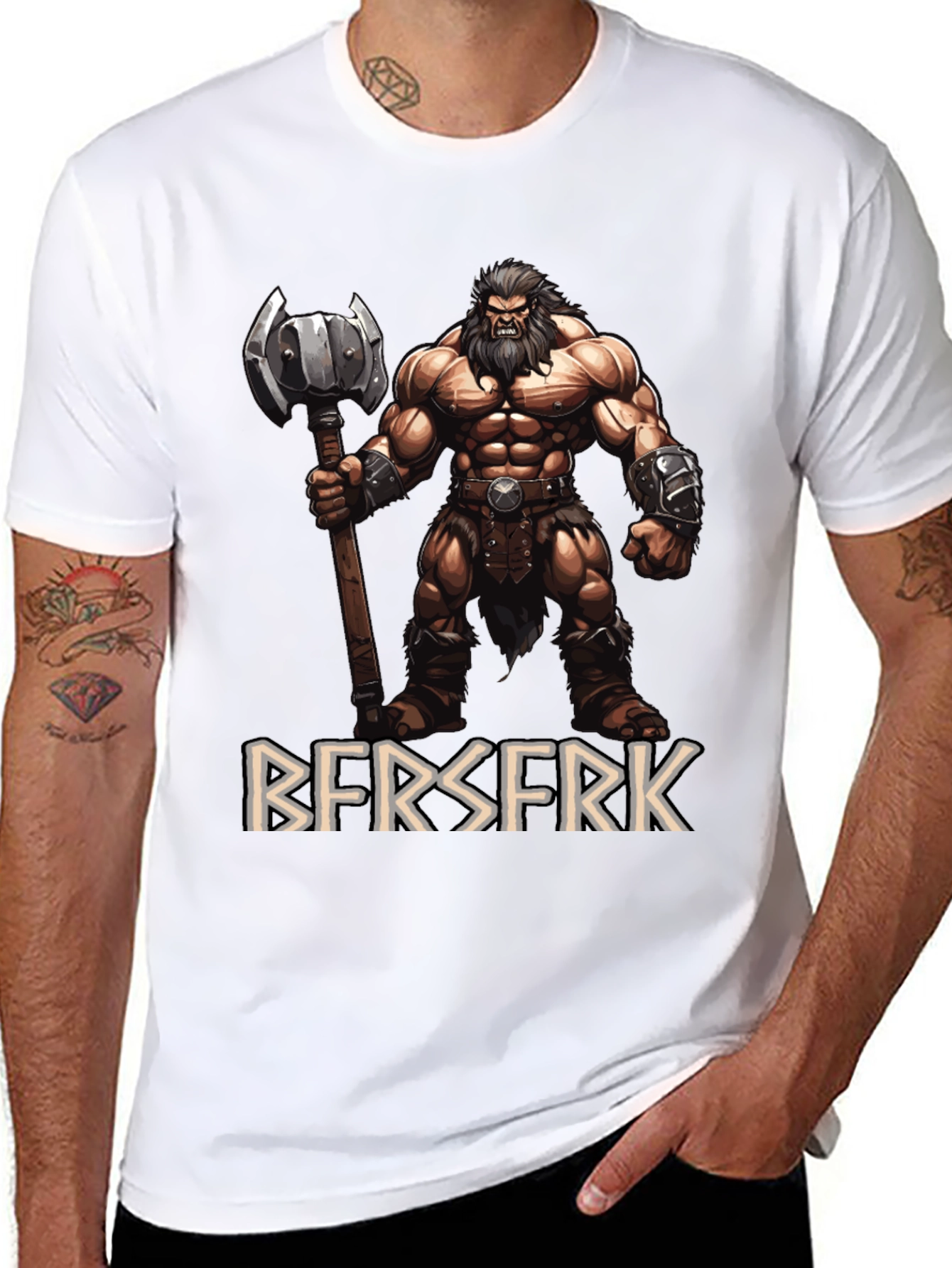 Berserker Graphic Tee - Viking Warrior T-Shirt