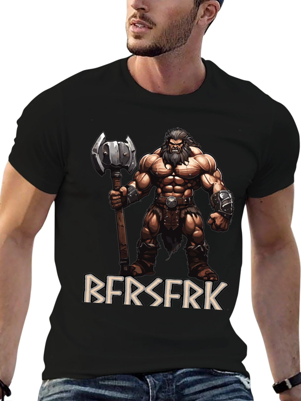 Berserker Graphic Tee - Viking Warrior T-Shirt