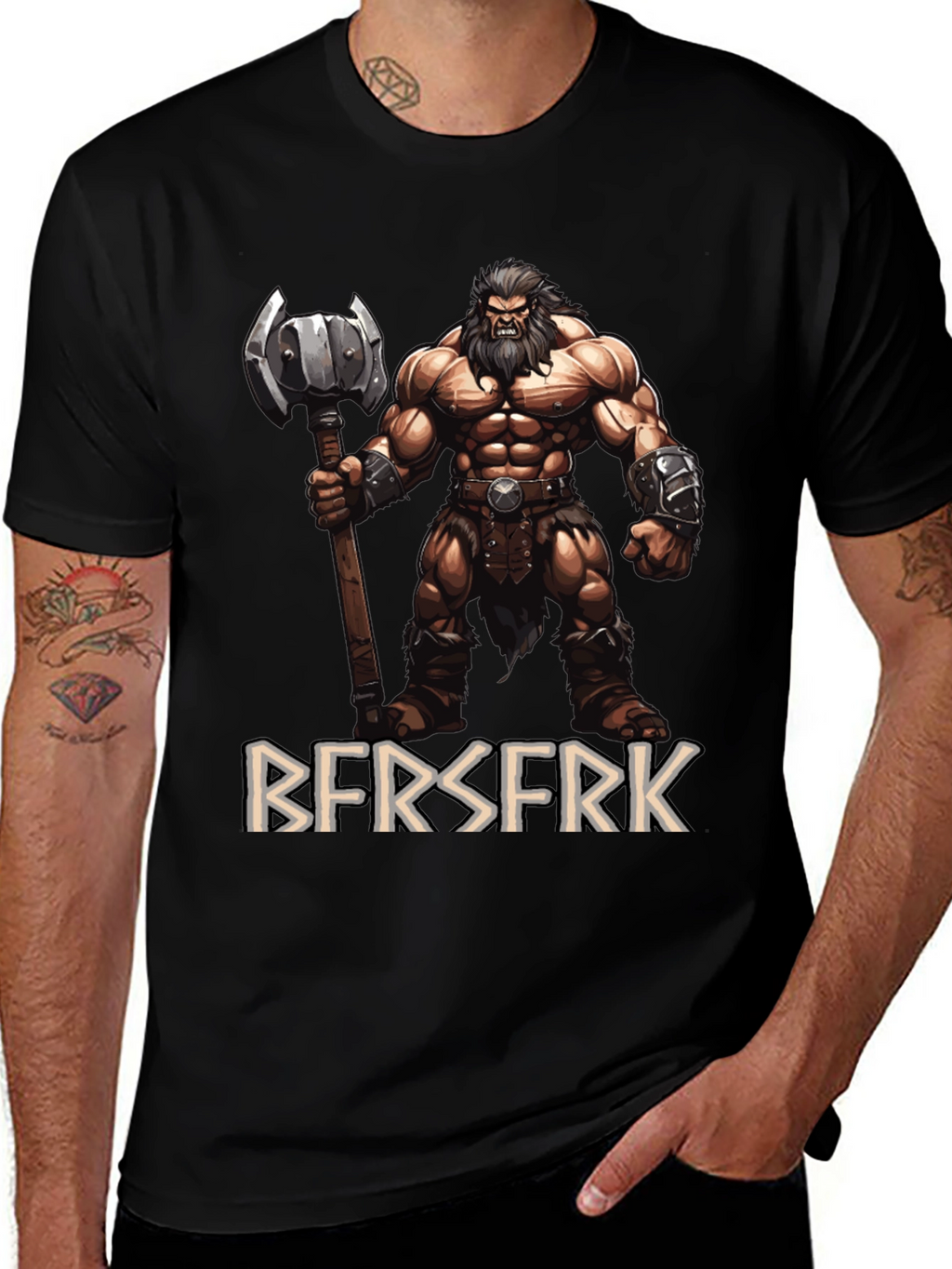 Berserker Graphic Tee - Viking Warrior T-Shirt