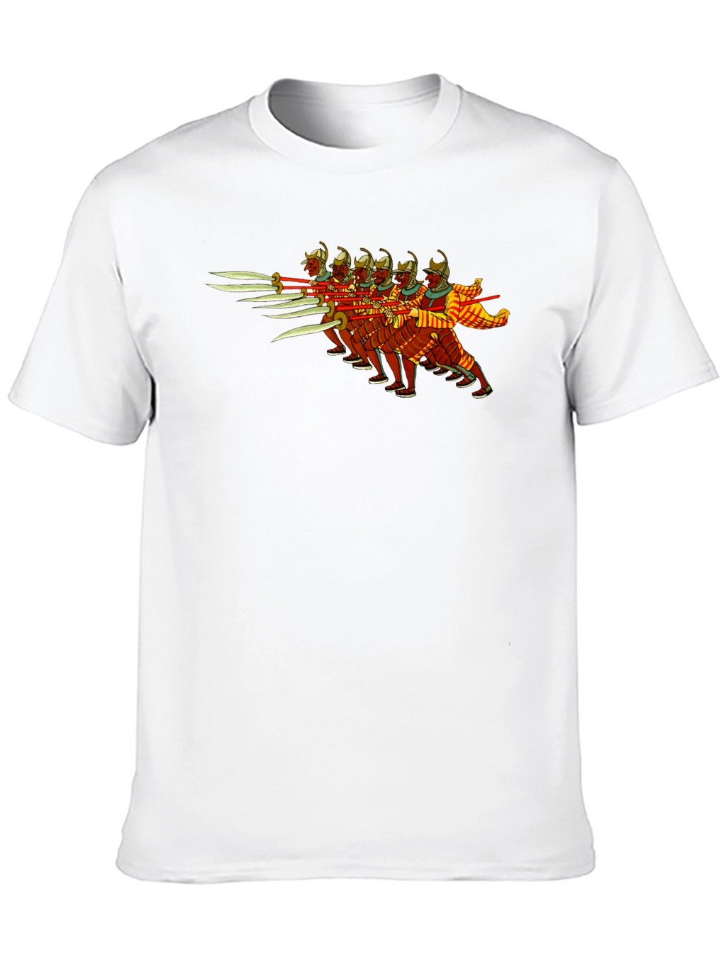 Ancient Warriors Graphic Tee - Black Cotton T-Shirt