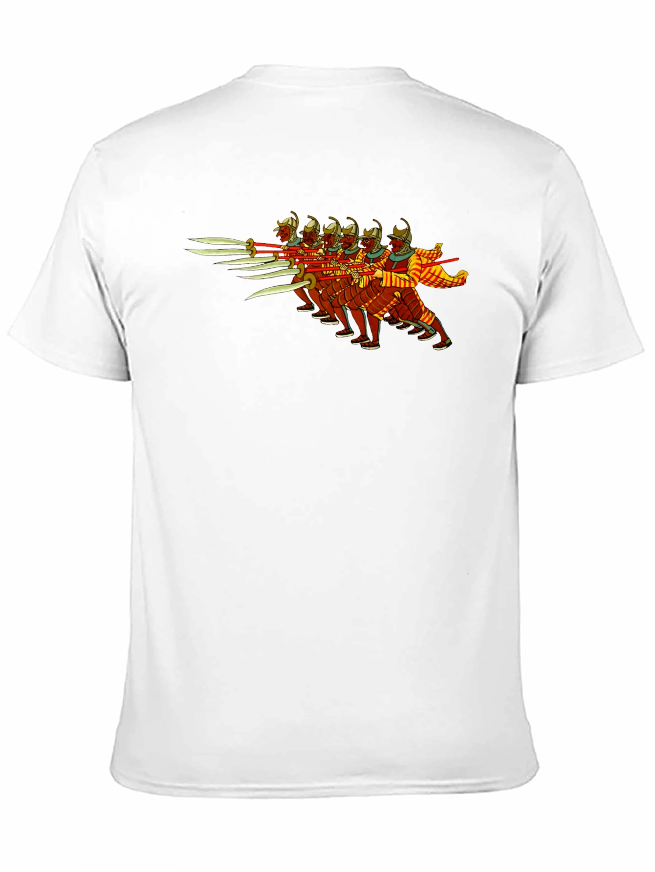 Ancient Warriors Graphic Tee - Black Cotton T-Shirt
