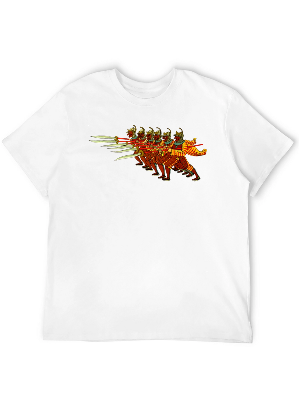 Ancient Warriors Graphic Tee - Black Cotton T-Shirt