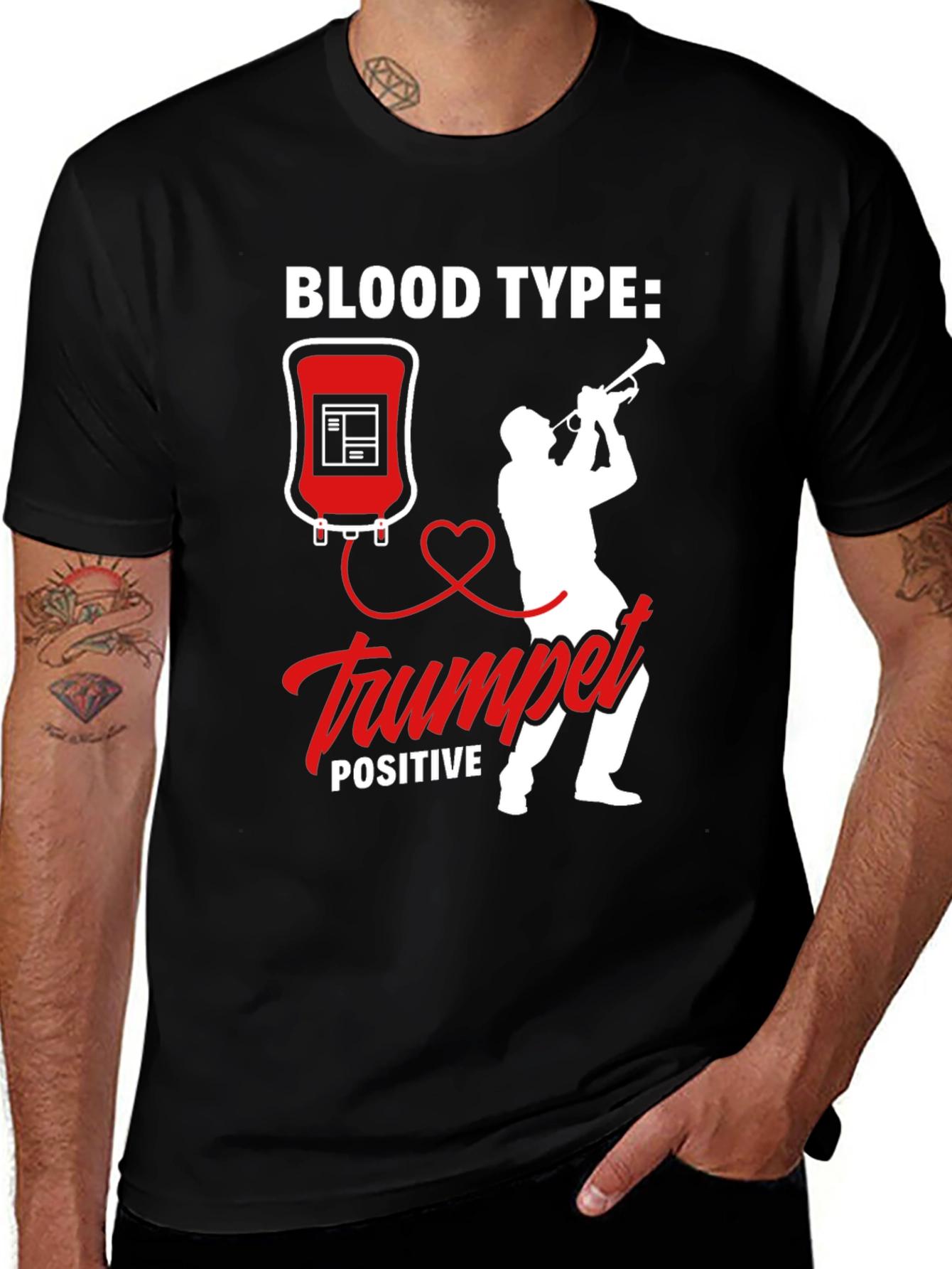 Blood Type Trumpet Positive T-Shirt