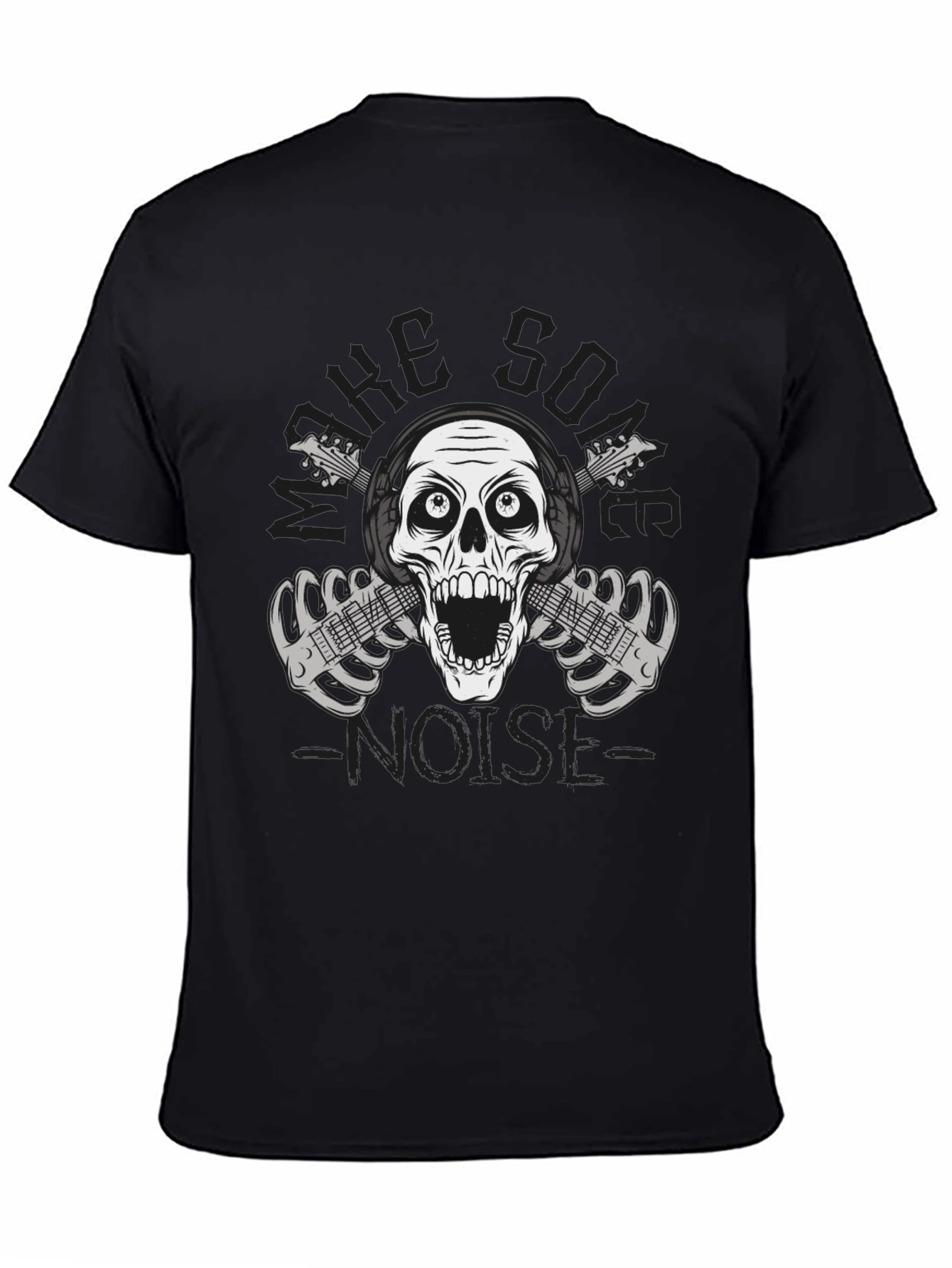 Rock On T-Shirt - Skull & Guitars Graphic Tee