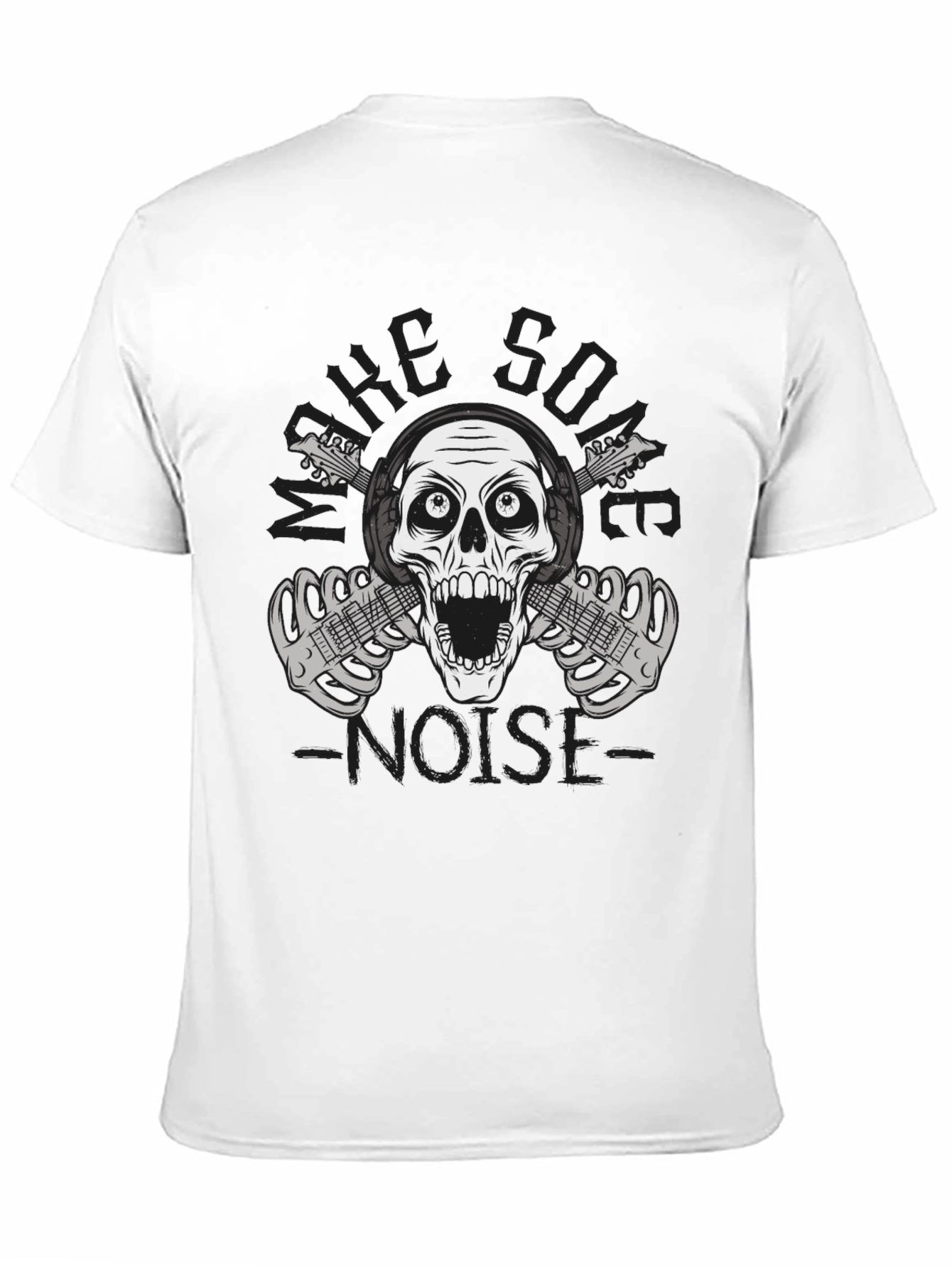 Rock On T-Shirt - Skull & Guitars Graphic Tee