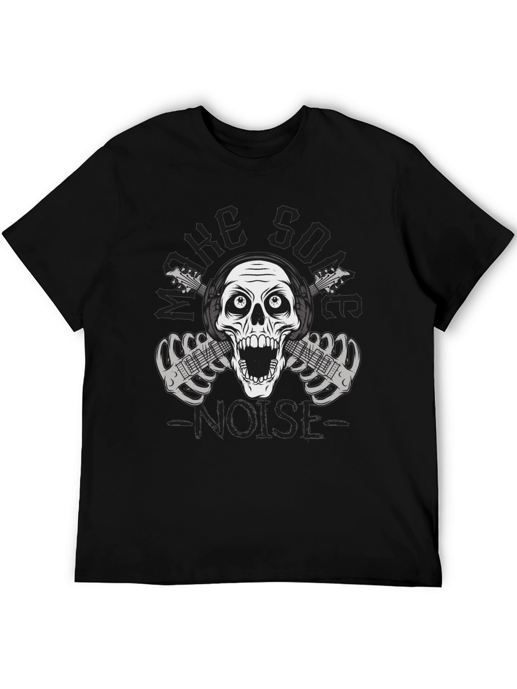 Rock On T-Shirt - Skull & Guitars Graphic Tee