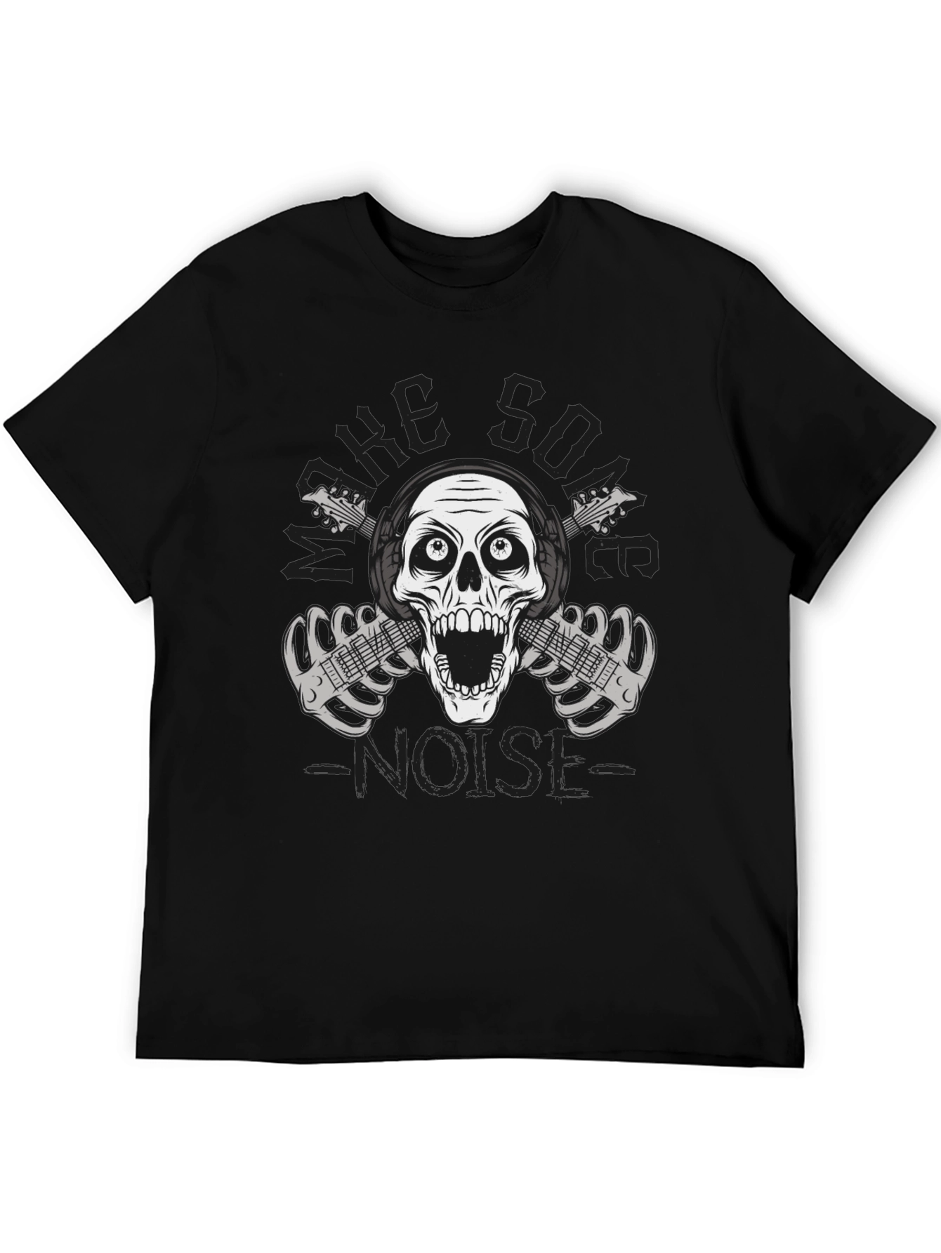 Rock On T-Shirt - Skull & Guitars Graphic Tee