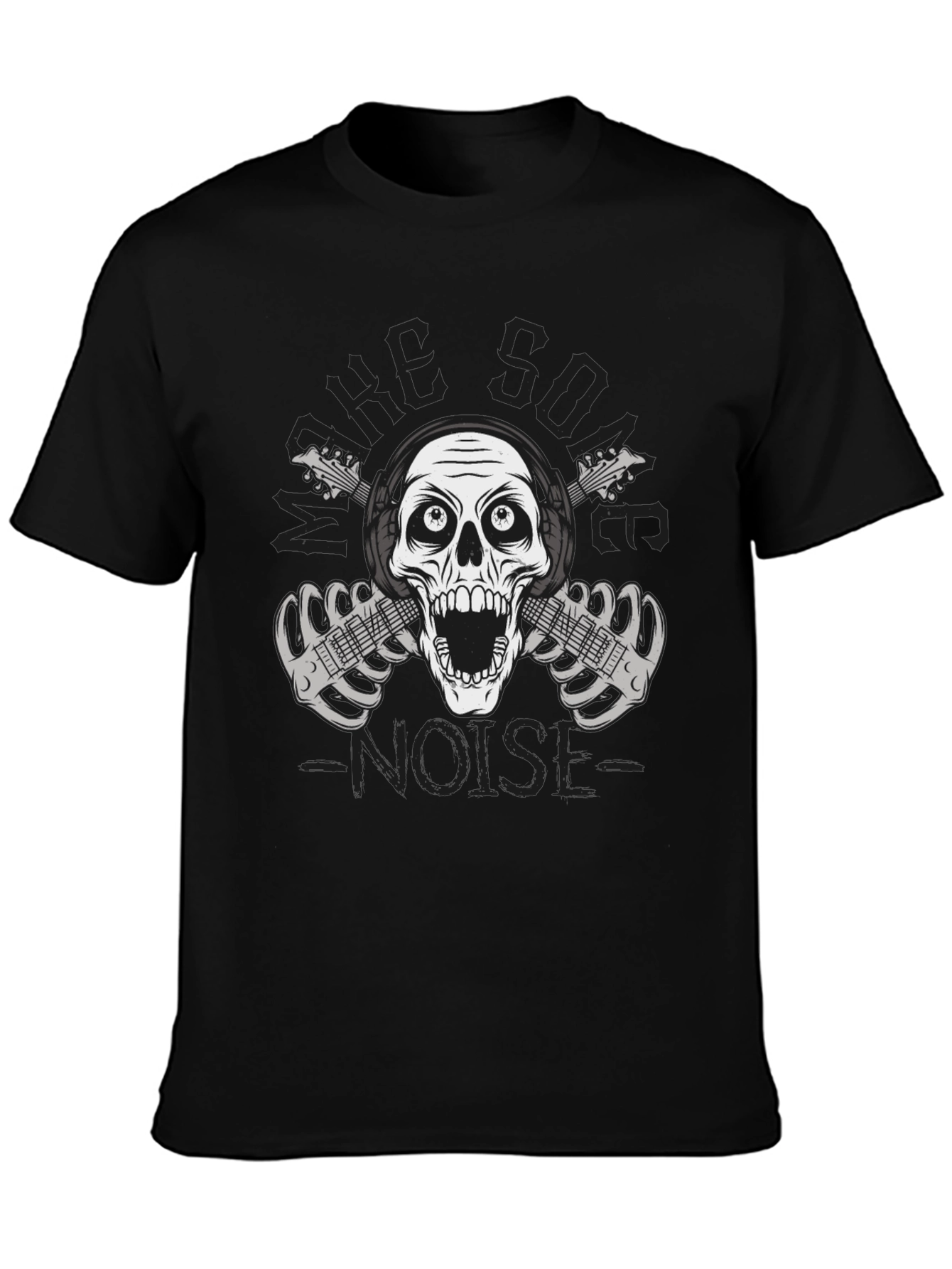 Rock On T-Shirt - Skull & Guitars Graphic Tee