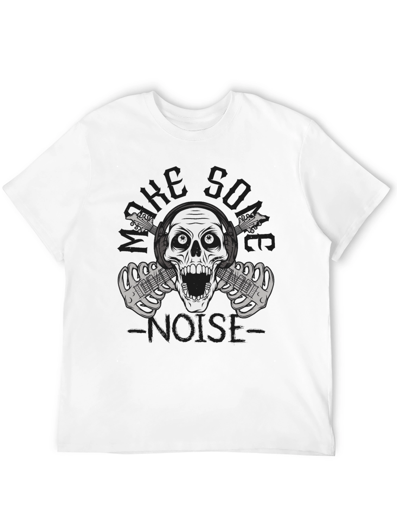 Rock On T-Shirt - Skull & Guitars Graphic Tee