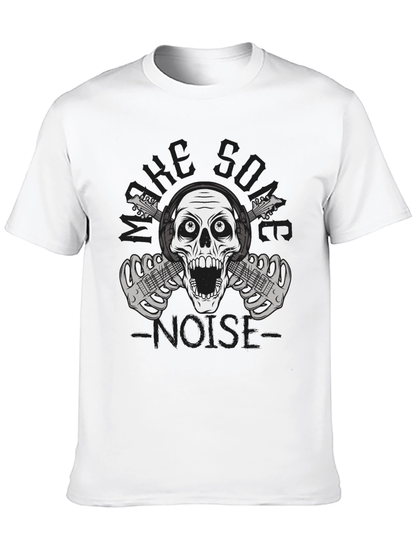 Rock On T-Shirt - Skull & Guitars Graphic Tee