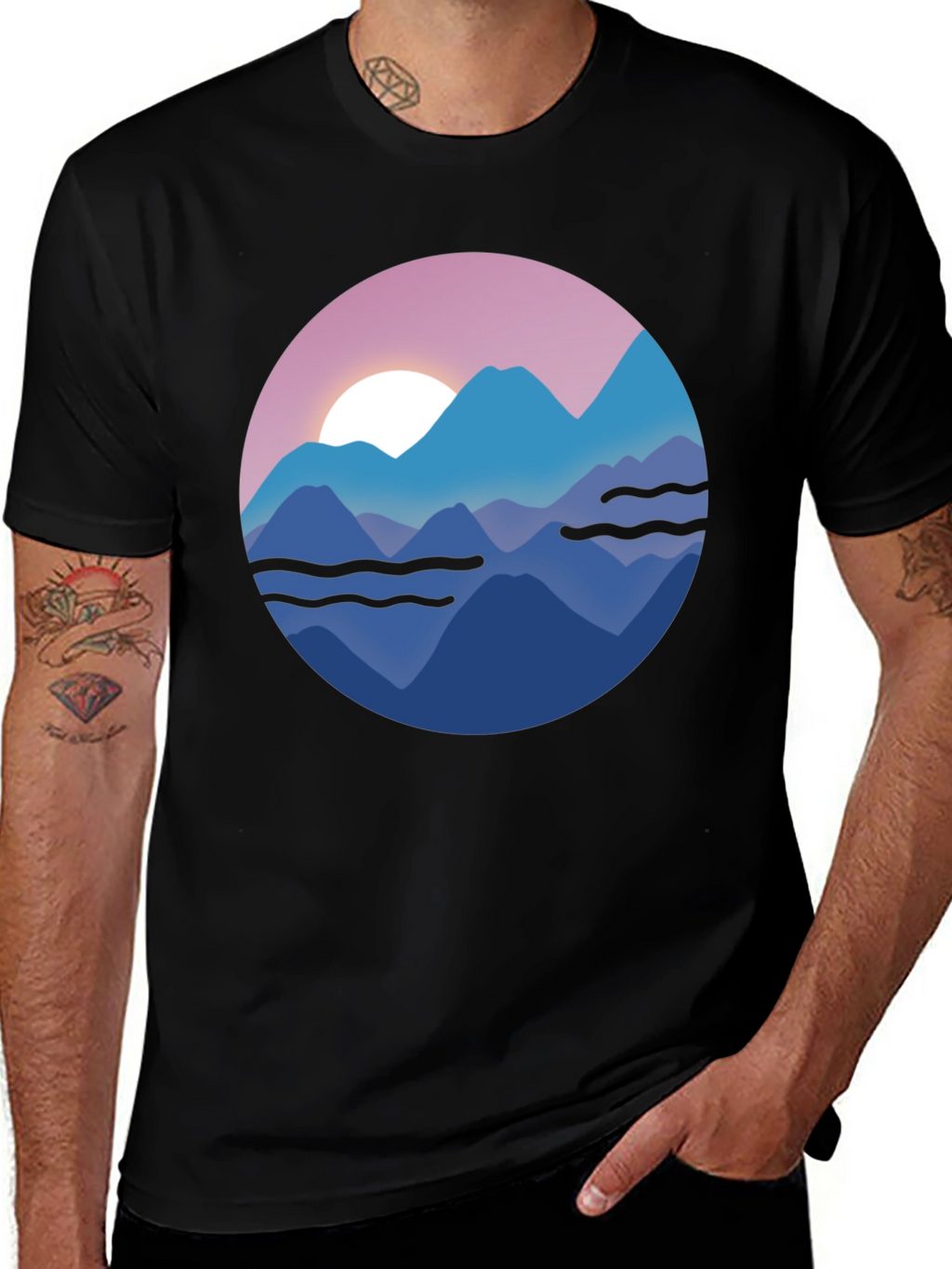 Mountain Sunset Graphic T-Shirt