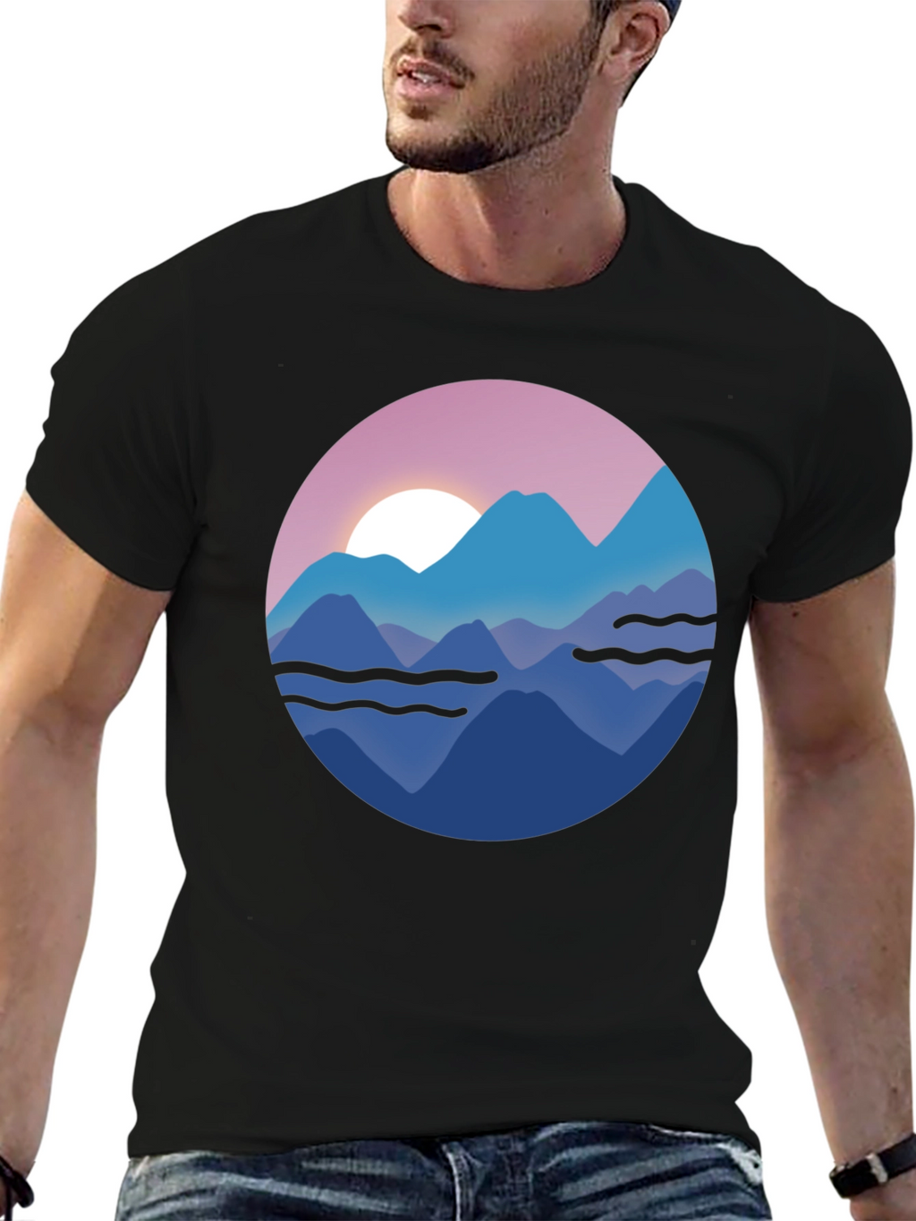 Mountain Sunset Graphic T-Shirt