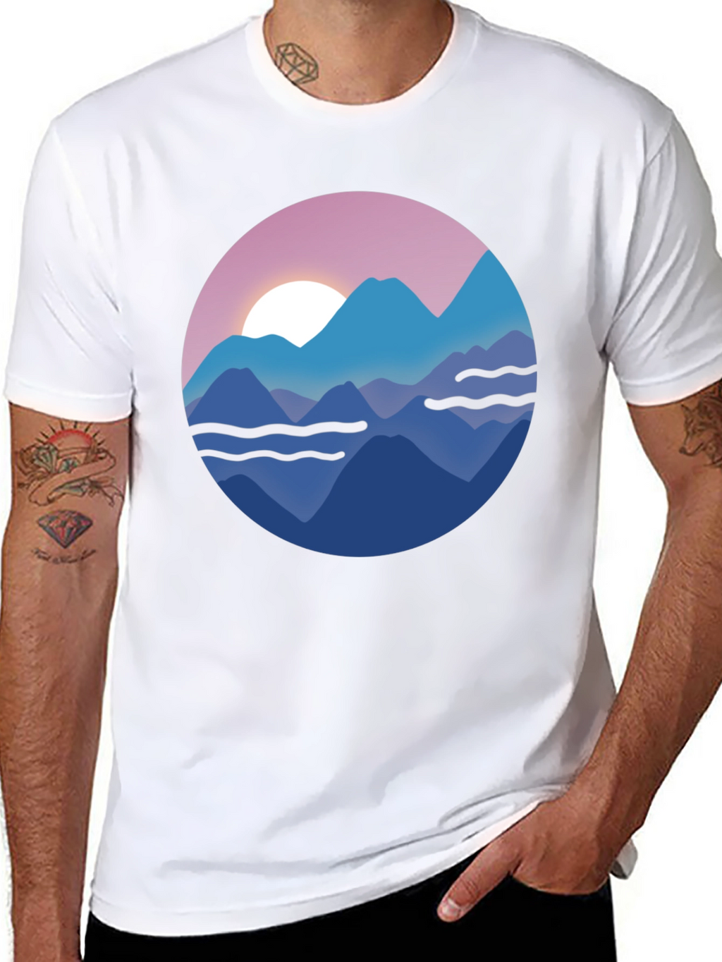 Mountain Sunset Graphic T-Shirt