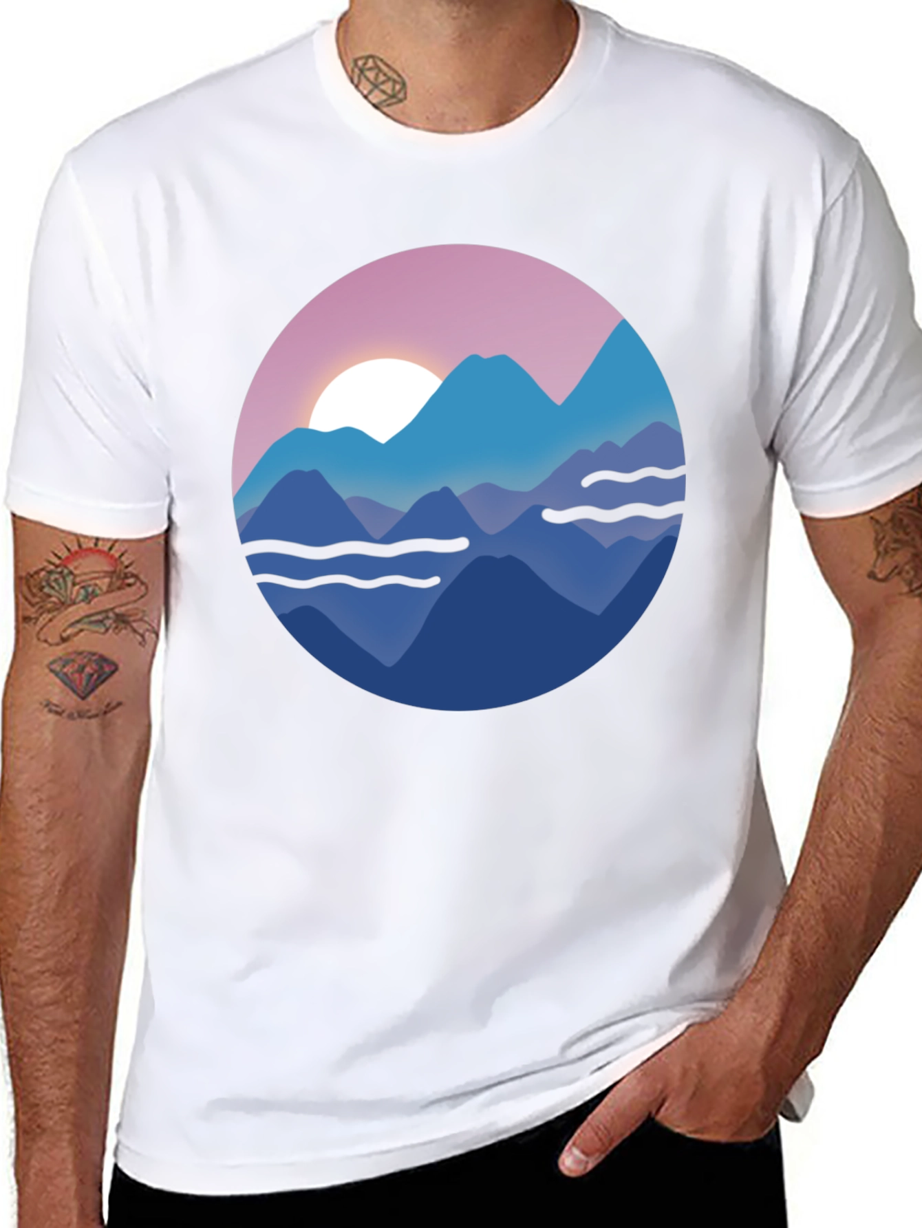 Mountain Sunset Graphic T-Shirt