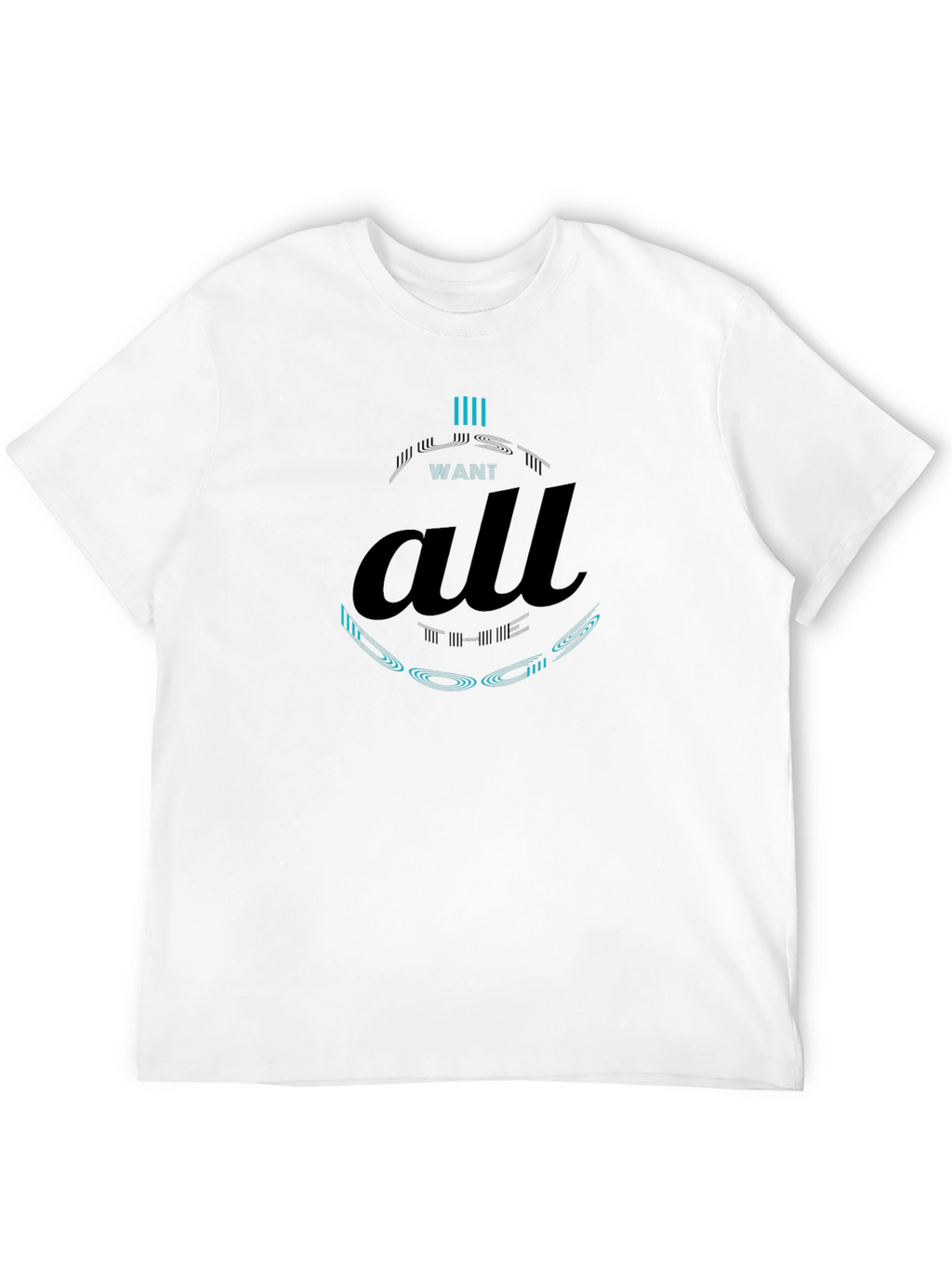 Want All Graphic Print Black T-Shirt