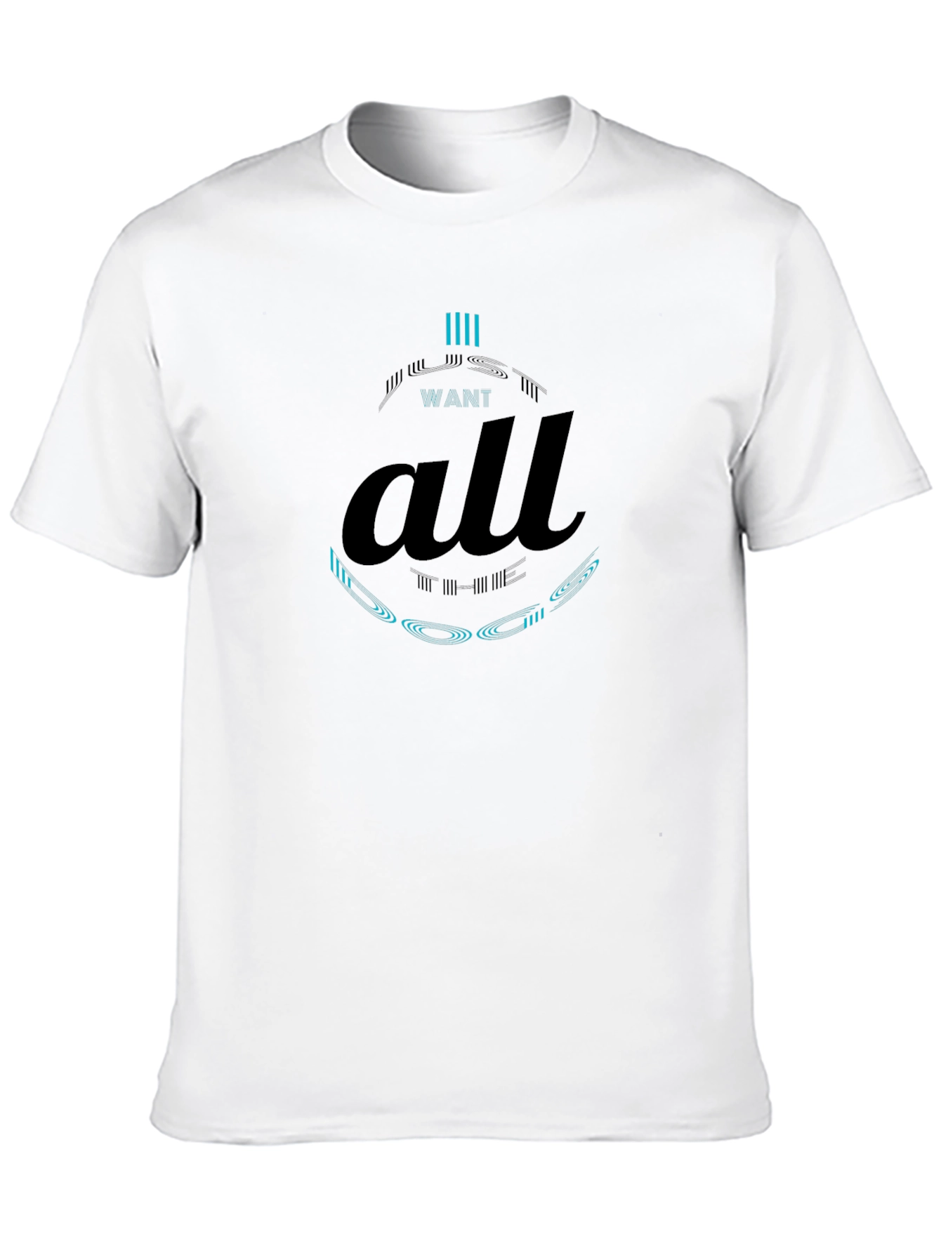 Want All Graphic Print Black T-Shirt