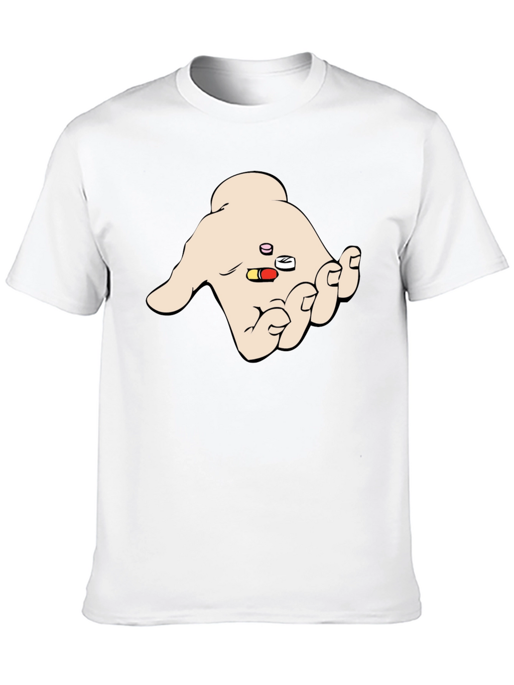 Pills in Hand Graphic T-Shirt