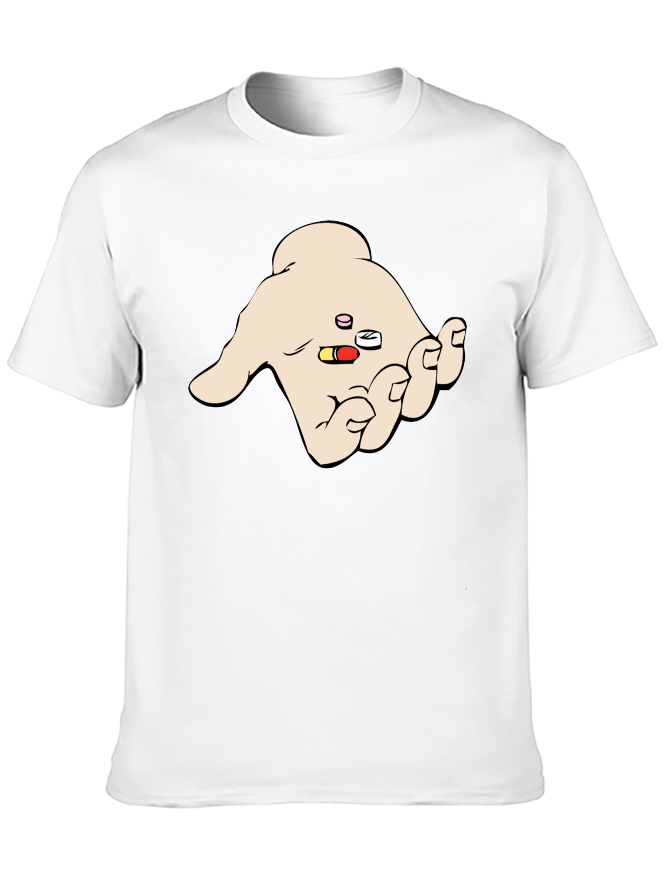 Pills in Hand Graphic T-Shirt