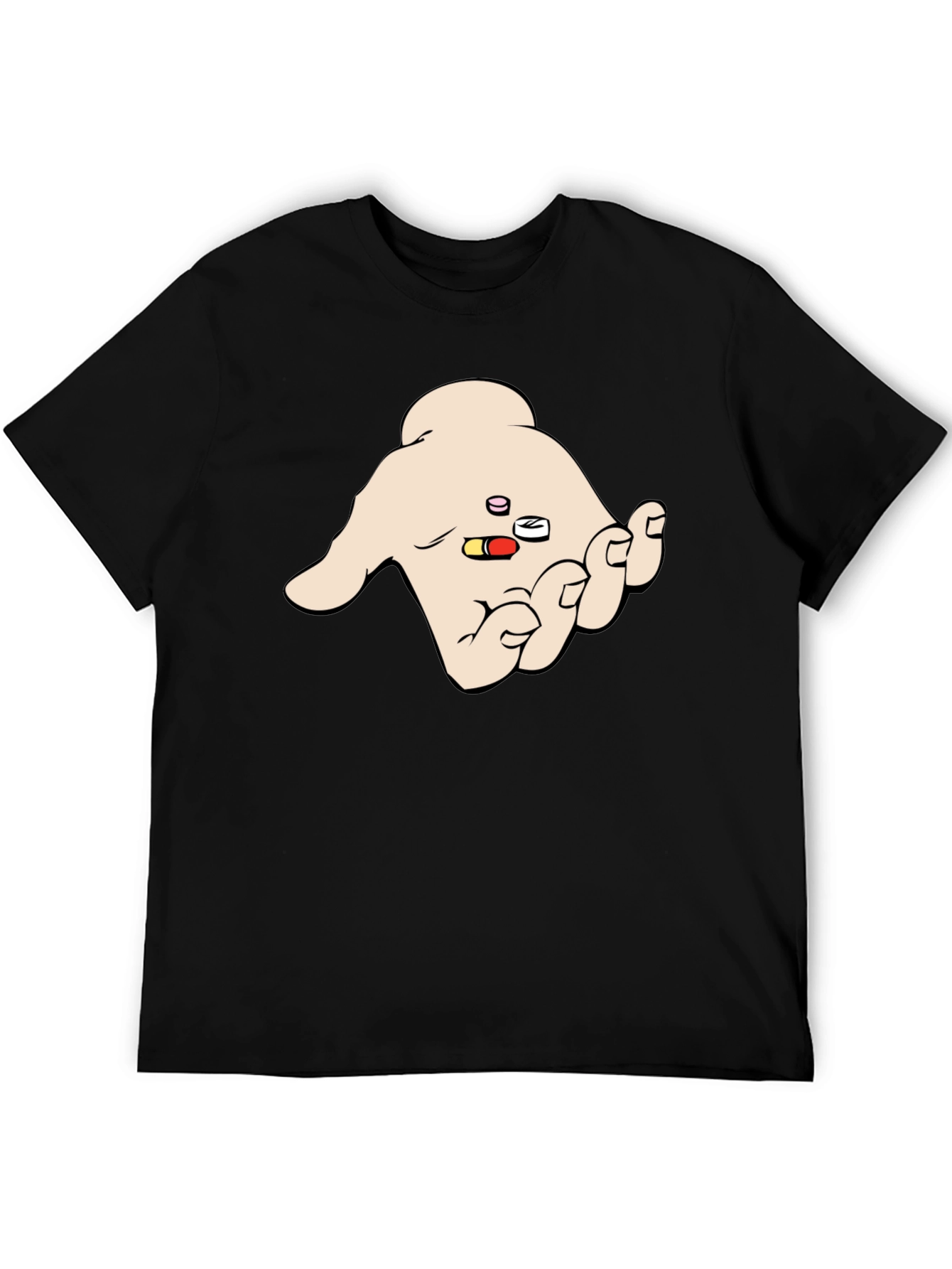 Pills in Hand Graphic T-Shirt