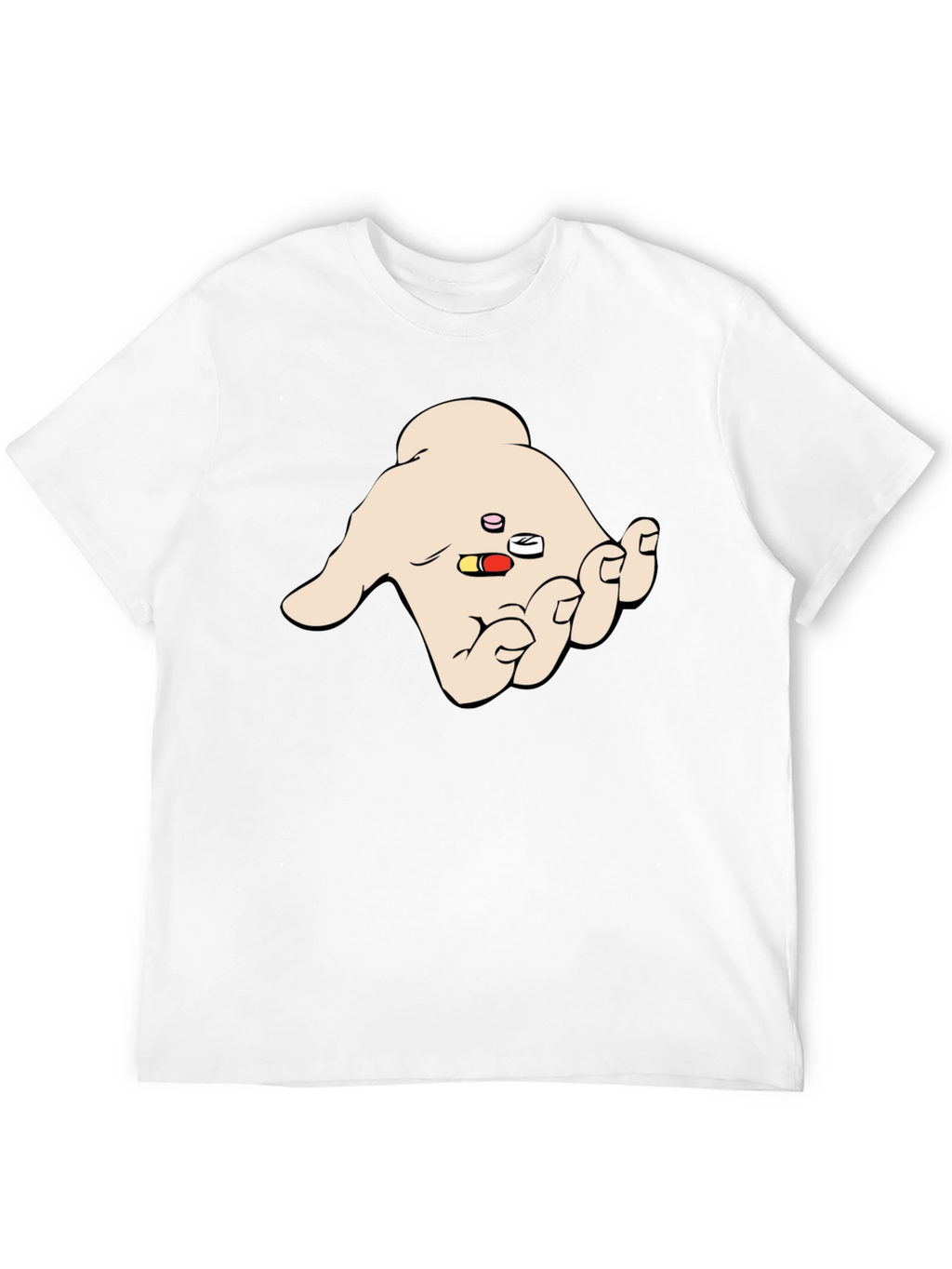 Pills in Hand Graphic T-Shirt