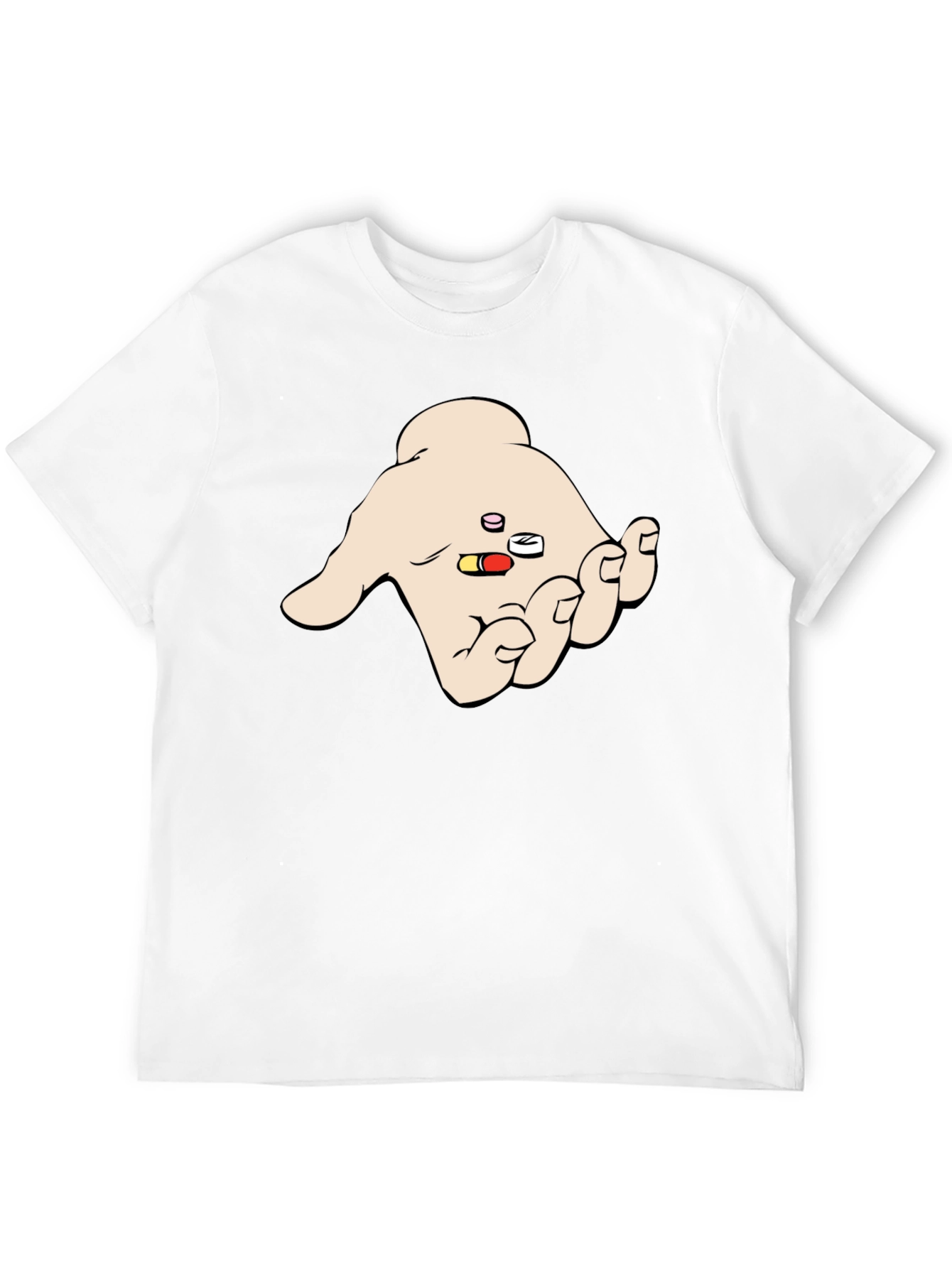 Pills in Hand Graphic T-Shirt