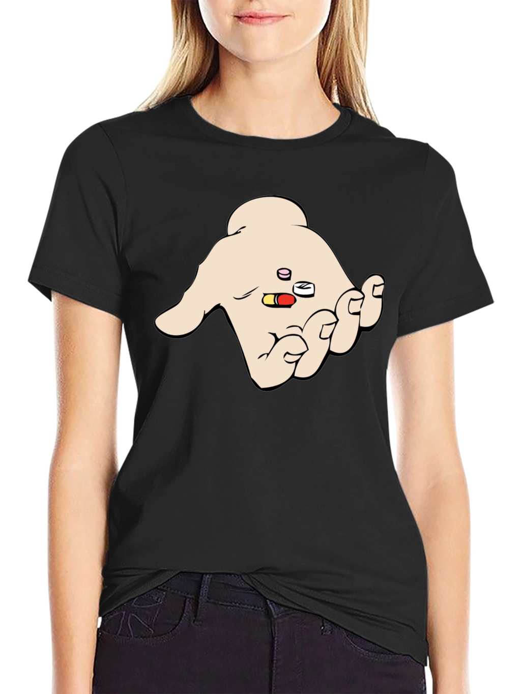 Pills in Hand Graphic T-Shirt