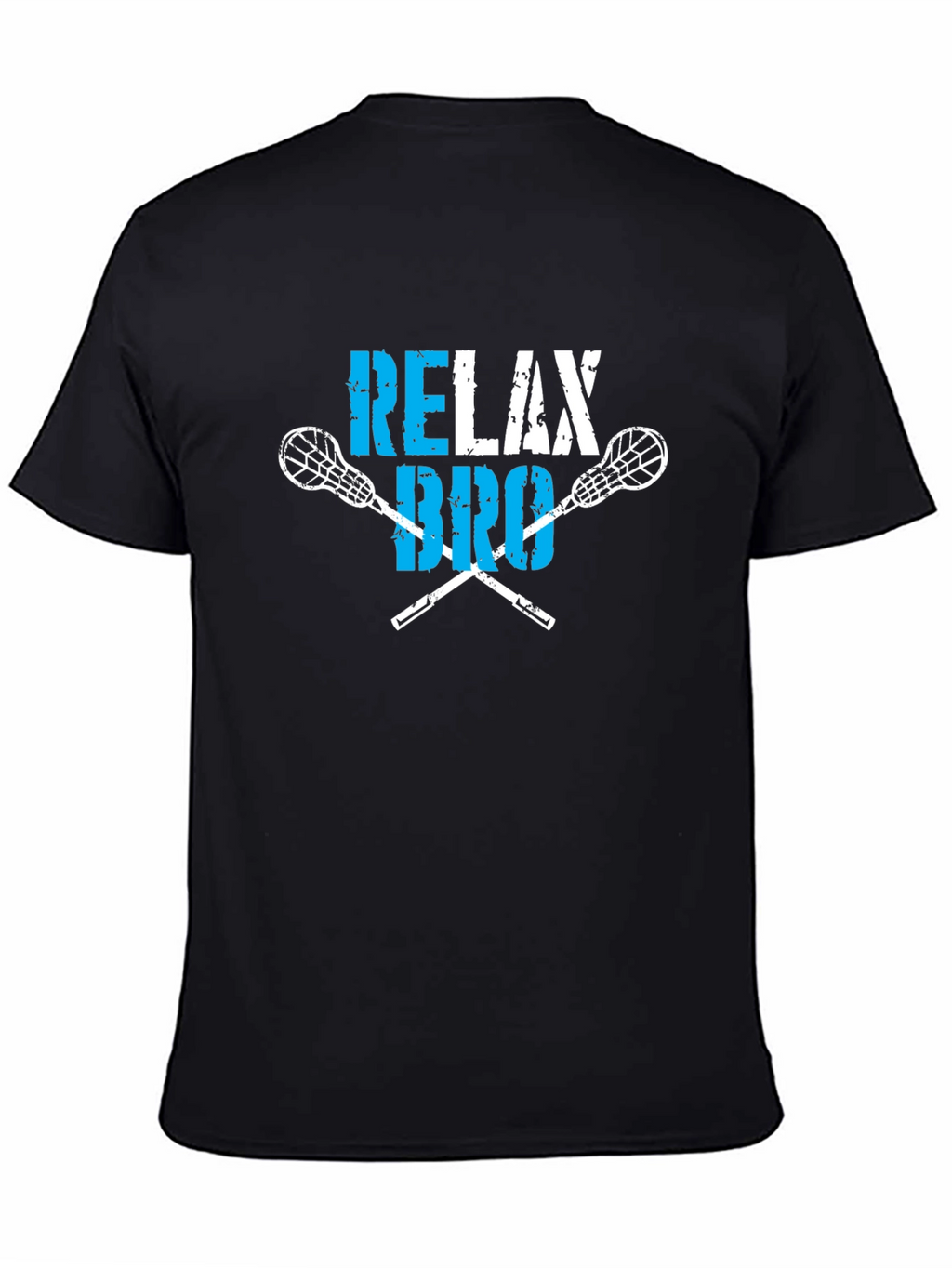 Relax Bro Lacrosse T-Shirt - Black Cotton Tee