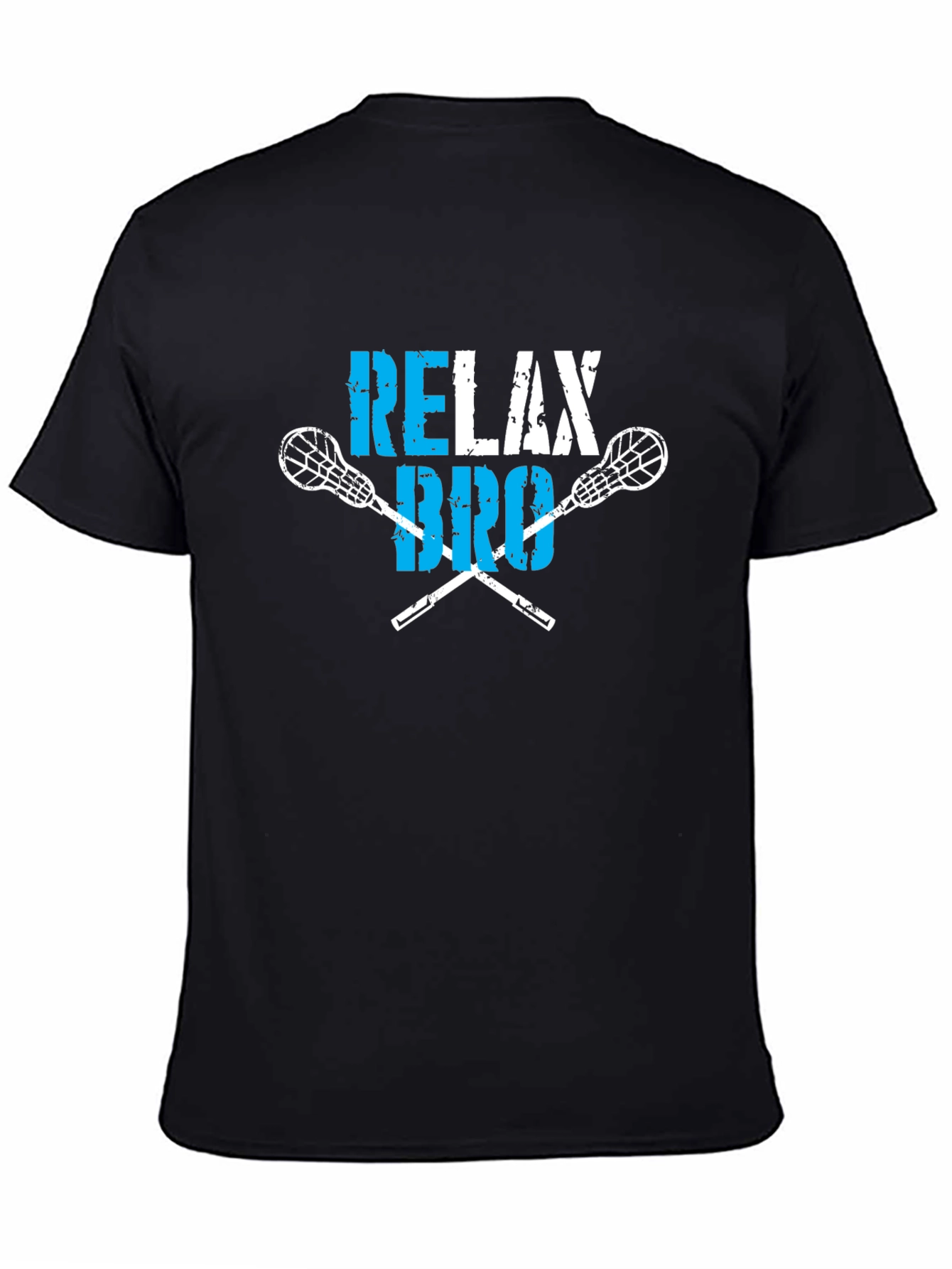 Relax Bro Lacrosse T-Shirt - Black Cotton Tee