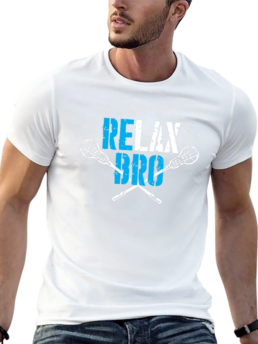 Relax Bro Lacrosse T-Shirt - Black Cotton Tee