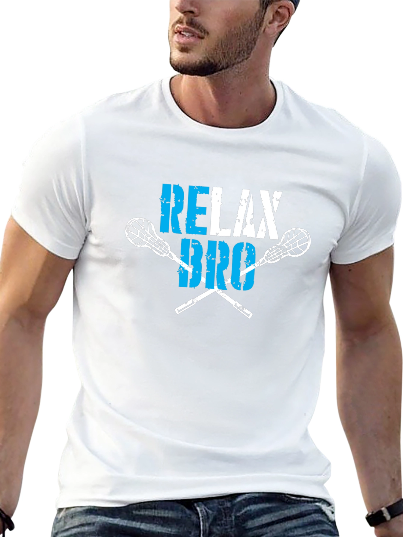 Relax Bro Lacrosse T-Shirt - Black Cotton Tee